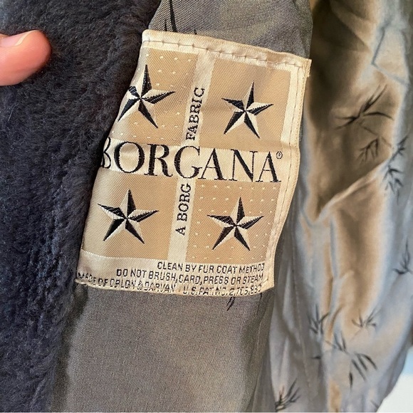 Borgana Vintage faux fur grey short coat medium - Picture 7 of 7